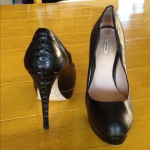 Italian Leather Miu Miu (HOUSE OF PRADA) Heels